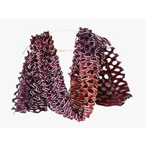 Mermaidcore Laser Cut Scale Ombré Scarf Wrap Pink Orange Festival Costume Beachy